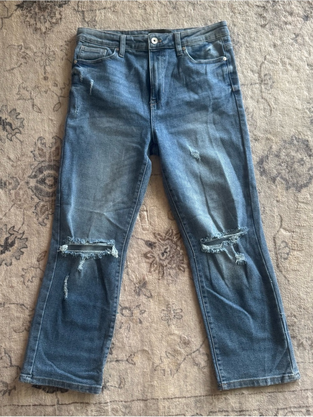 Kendall & Kylie High Rise Straight Leg Jeans